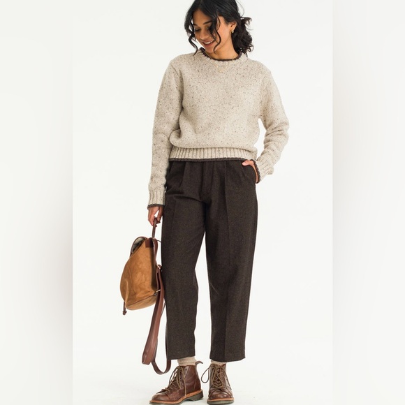 Olive Clothing Volk Wool Trousers in Chestnut - Picture 2 of 8